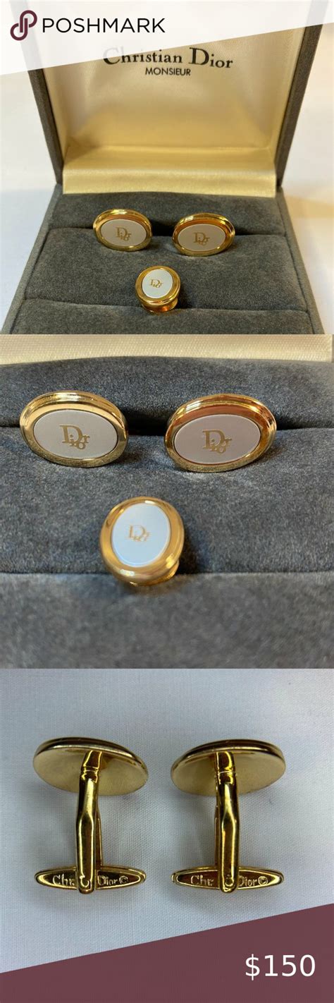 c dior vintage tigereye cufflinks|Christian Dior Vintage Tigereye Cufflinks in Original Box.